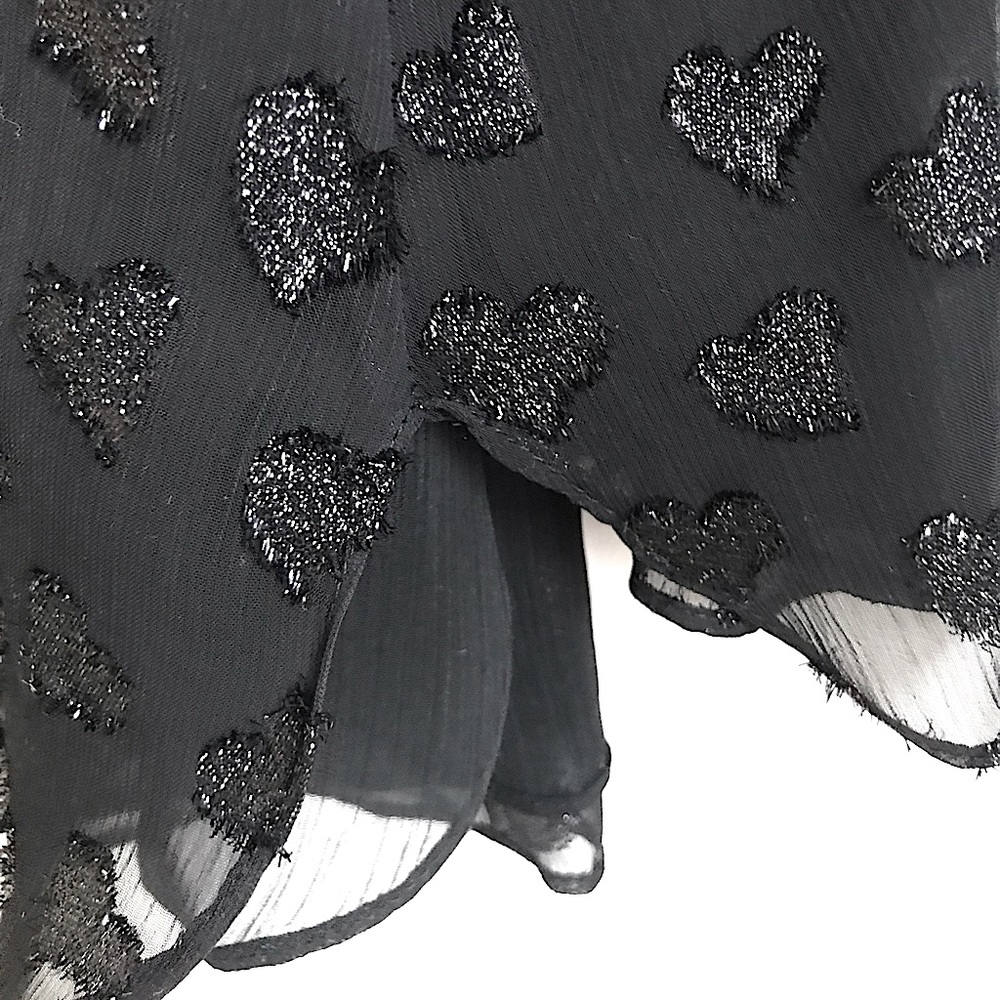 ALICE +OLIVIA Bruden Shimmery Heart Draped Top - Picture 7 of 10